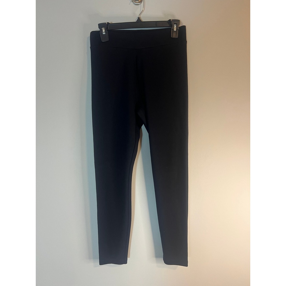 Lou & Grey Womens Black Ponte Leggings High Rise Stretchy Pants Size M